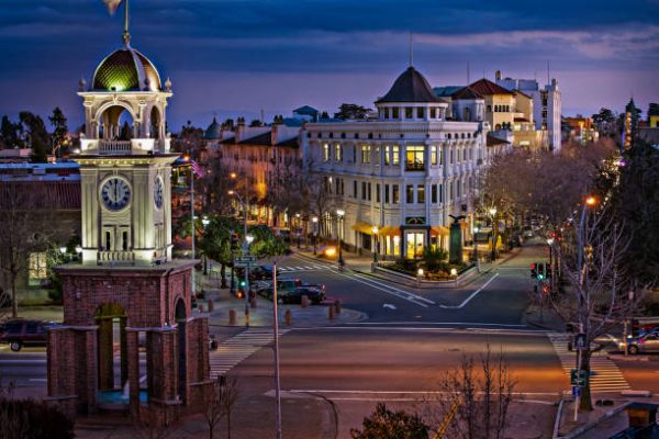 Santa Cruz California downtown evening